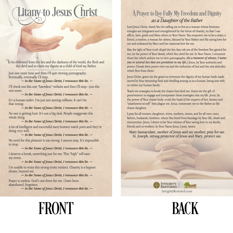 Litany To Jesus Christ (Bi-Fold Prayer Card) 10-Pack