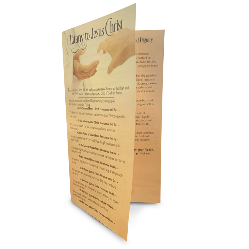 Litany To Jesus Christ (Bi-Fold Prayer Card) 10-Pack