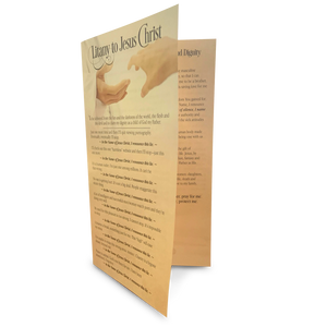 Litany To Jesus Christ (Bi-Fold Prayer Card) 10-Pack