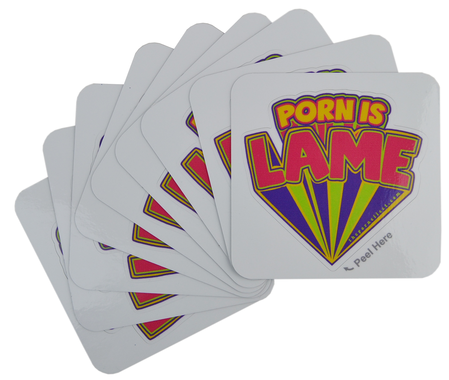Porn is Lame Sticker - 10 Pack